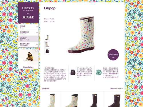 LIBERTY OF LONDON FOR AIGLE